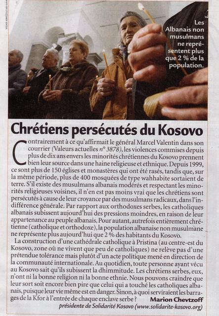 Chrétiens persécutés au Kosovo
